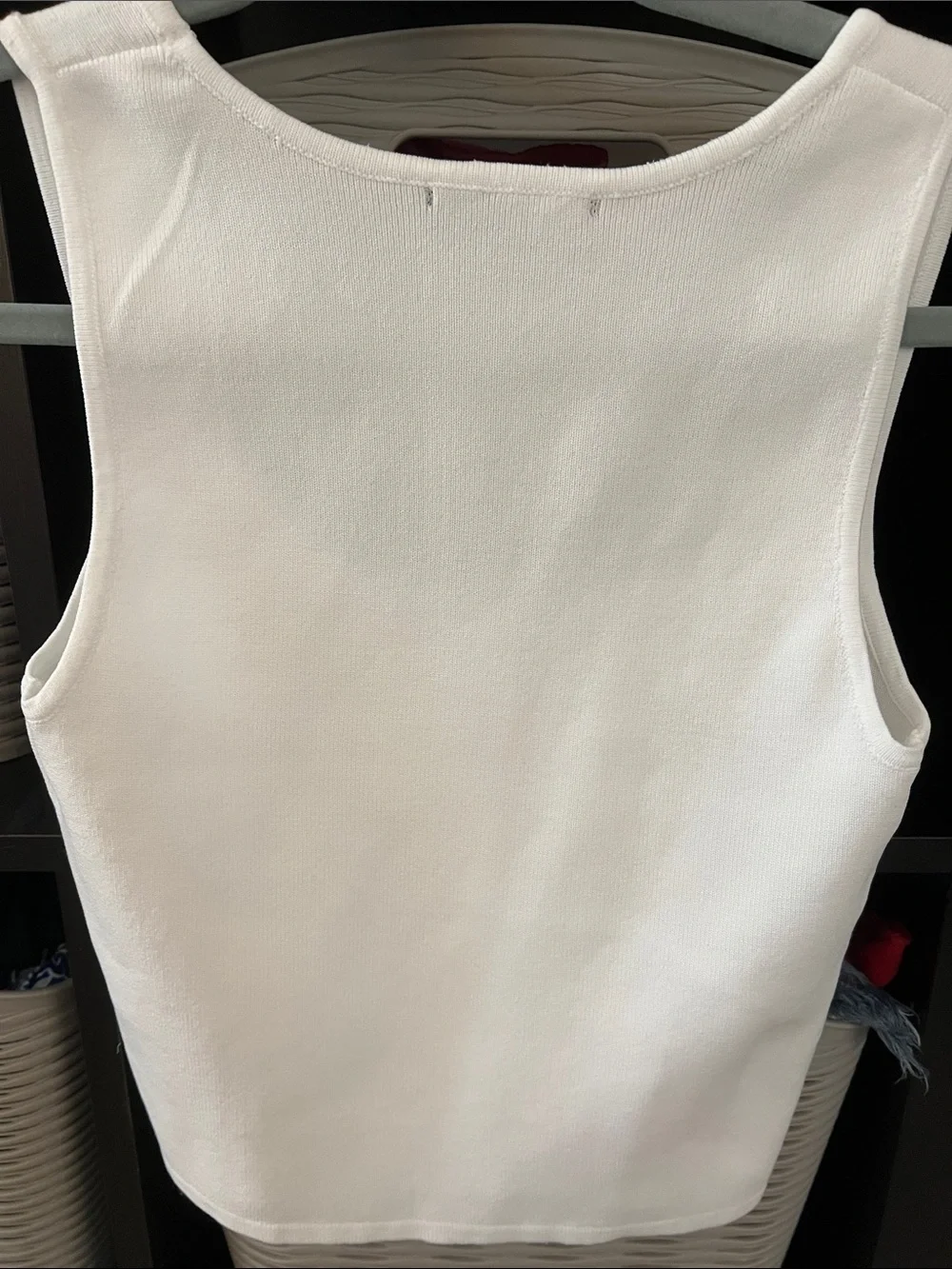 Sincerly Jules White Cropped Neck Tank Top
